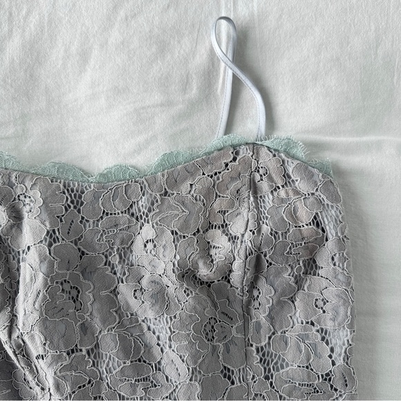 NWT Gray Lace Midi dress with Lace-up at back - Picture 4 of 11